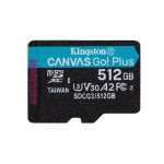   Kingston 512GB SD micro Canvas Go! Plus (SDXC Class 10 UHS-I U3) (SDCG3/512GBSP) memória kártya