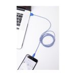   Kikkerland US113-BL-EU textilborítású Lightning kék-fehér kábel