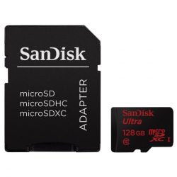 Sandisk 128GB SD micro ( SDXC Class 10 UHS-I) Mobile Ultra memória kártya adapterrel