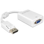   Delock 61766 fehér adapter displayport apa > VGA 15 pin anya