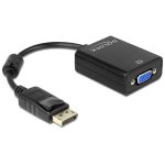   Delock 61848 fekete adapter displayport apa > VGA 15 pin anya