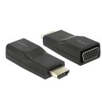 Delock 65655  HDMI dugó > VGA hüvely fekete adapter