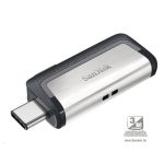   Sandisk 32GB USB3.0/Type-C Dual Drive Fekete-Ezüst (173337) Flash Drive