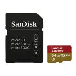   Sandisk 64GB SD micro ( SDXC Class 10) Extreme UHS-1 V3 memória kártya adapterrel
