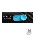 ADATA 64GB USB2.0 Fekete-Kék (AUV220-64G-RBKBL) Flash Drive