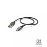   Hama "Elite" 173636 USB 2.0 Type-C- USB A fekete 1,5m adatkábel