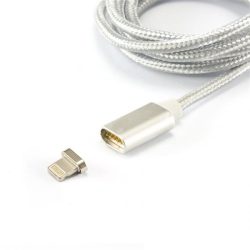 Sbox MAGNETIC-IPH 1m Lightning > USB-A ezüst kábel