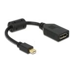   Delock 65554 mini Displayport apa > Displayport anya fekete adapter