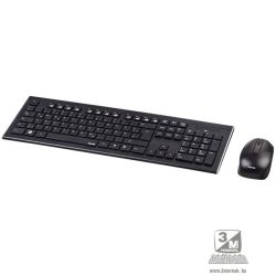 Hama 13182664 "CORTINO" fekete vezeték nélküli billentyűzet + egér