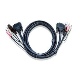 ATEN 2L-7D02UI KVM Kábel USB DVI 1,8m