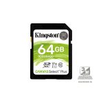   Kingston 64GB SD Canvas Select Plus (SDXC Class 10 UHS-I U1) (SDS2/64GB) memória kártya