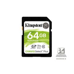 Kingston 64GB SD Canvas Select Plus (SDXC Class 10 UHS-I U1) (SDS2/64GB) memóriakártya