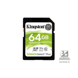 Kingston 64GB SD Canvas Select Plus (SDXC Class 10 UHS-I U1) (SDS2/64GB) memória kártya