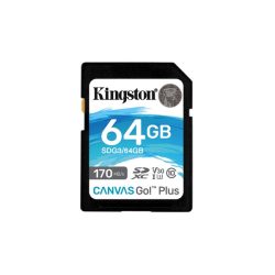 Kingston 64GB SD Canvas Go Plus (SDXC Class 10 UHS-I U3) (SDG3/64GB) memória kártya