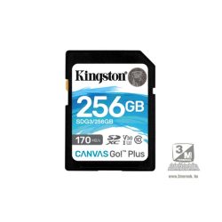 Kingston 256GB SD Canvas Go Plus (SDXC Class 10 UHS-I U3) (SDG3/256GB) memóriakártya