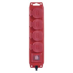 Emos P14251 4 aljzat 5méter 1,5mm2 kapcsolós piros kültéri hosszabbító