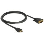 Delock 85652 HDMI - DVI 24+1 1m kétirányú kábel