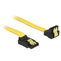 Delock 82820 SATA 6 Gb/s 30cm egyenes/90°-os fém kábel Delock 82820 SATA 6 Gb/s 30cm egyenes/90°-os fém kábel