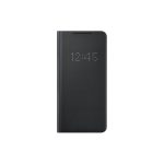   Samsung OSAM-EF-NG996PBEG Galaxy S21 Plus LED view fekete oldalra nyíló tok
