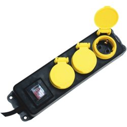 Home NVO 03K-5/BK/1,5 3 aljzat 5méter 3x1,5mm2 IP44 kapcsolós kültéri elosztó