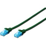 DIGITUS CAT5e U/UTP PVC 0,5m zöld patch kábel