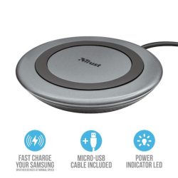 Trust Yudo10 QI 10W wireless fekete töltő
