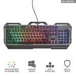 Trust GXT 856 Torac HUN USB fekete gamer billentyűzet