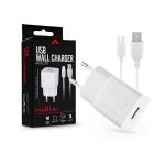   Maxlife TF-0102 univerzális fehér hálózati töltő adapter + 1m microUSB töltő és adatkábel