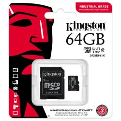 Kingston 64GB SD micro Industrial (SDXC Class 10 A1) (SDCIT2/64GB) memória kártya + olvasó