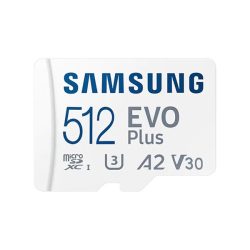 Samsung 512GB SD micro EVO Plus (SDXC Class10) (MB-MC512KA/EU) memória kártya adapterrel