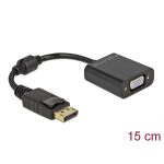   Delock 61006 DisplayPort 1.2 apa - VGA anya passzív fekete adapter