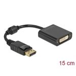   Delock 61008 DisplayPort 1.1 apa - DVI anya passzív fekete adapter