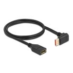   Delock 87087 1m DisplayPort 8K 60Hz anya egyenes - apa 90°-ban lefelé hajlított kábel