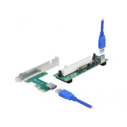 Delock 90065 1xPCI 32 Bit 60cm-es USB kábel csatlakozású PCI Express x1 Riser kártya