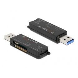 Delock 91757 SD/Micro SD/MS memóriakártyákhoz USB 3.2 kártyaolvasó