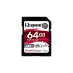   Kingston 64GB SD Canvas React Plus (SDXC Class 10  UHS-II U3) (SDR2/64GB) memóriakártya