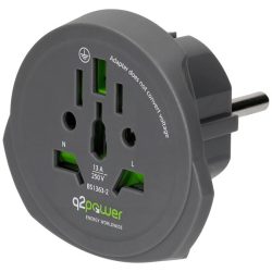 Q2 Power World to Europe utazó adapter