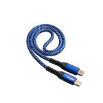   Akyga 0,5m Type C - Type C kék fonott adat- és töltőkábel