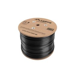 Lanberg LCU6-21CU-0305-BK Cat.6 U/UTP AWG23 Fca PE 305m árnyékolatlan fekete kültéri kábel