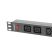 Lanberg PDU-02I1908I-0200-C20-BK 2m vezeték 19"/1U 2xC19 8xC13 aljzat C20 csatlakozóvéggel fekete elosztósor kapcsolóval