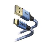   Hama 201558 FIC E3 USB Type-C "Reflective" 1,5m, kék adatkábel