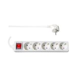   TOO PSW-550S 5 aljzat 5 méter 3x1.5mm2 fehér kapcsolós elosztó