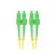 Lanberg FO-SASA-SD11-0020-YE duplex optikai patch kábel 4xSC/APC csatlakozóval, duplex 9/125 LSZH, 2m