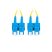 Lanberg FO-SUSU-SD11-0020-YE duplex optikai patch kábel 4xSC/UPC csatlakozóval, duplex 9/125 LSZH, 2m