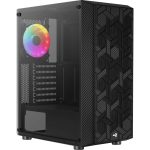   Aerocool Hive v3 FRGB fekete (táp nélküli) ablakos ATX ház