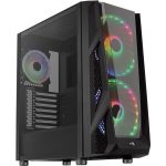   Aerocool NightHawk Duo RGB fekete (táp nélküli) ablakos ATX ház