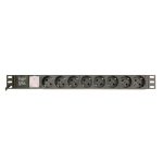   Gembird EG-PDU-014-C14 8 aljzat 3m 1U C14 csatlakozó fekete elosztó