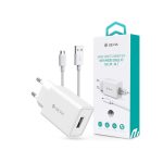   Devia ST362286 10W fehér hálózati töltő adapter +1m microUSB kábel