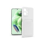   Haffner PT-6725 Xiaomi Redmi Note 12 5G/Poco X5 5G fehér szilikon hátlap kártyatartóval