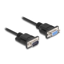 Delock 86886 0,5m RS-232 apa-anya null modem soros kábel